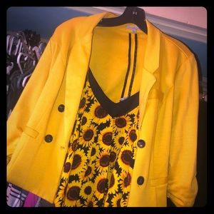 SUNFLOWER CROP TOP & BLAZER  🌻🌻☀️
